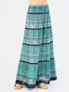 Mabe Mari Print Maxi Skirt In Green Multi In Green