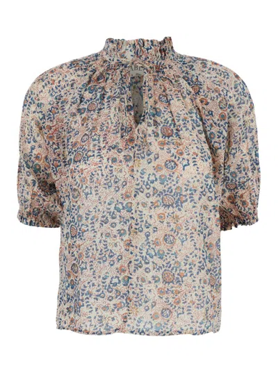 Mabe Multicolor Blouse With Raised Collar And All-over Printed Motif In Fabric Woman