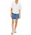 Mabe Palmer Gathered Top In White In White