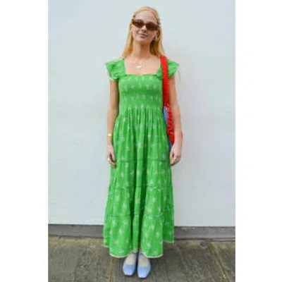 Mabe Vivi Green Print Maxi Dress