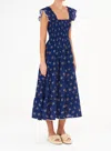 Mabe Vivi Print Maxi Dress In Navy
