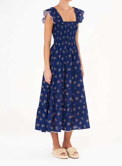 Mabe Vivi Print Maxi Dress In Navy