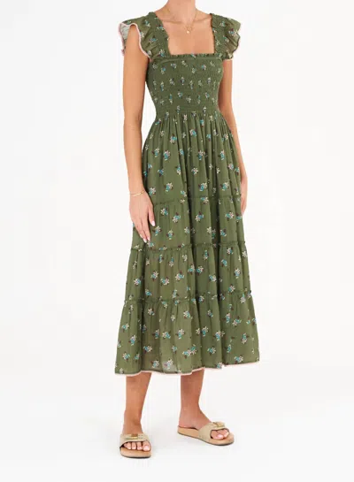 Mabe Vivi Print Maxi Sun Dress In Khaki