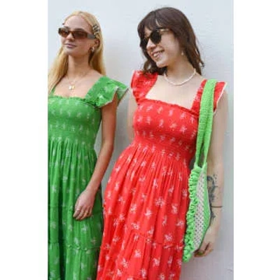 Mabe Vivi Red Print Maxi Dress