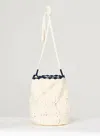 Mabe Women's Gia Crochet Pouch Bag In Ecru