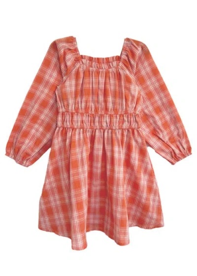 Mabel + Honey Babies'  Amelia Dress In Orange