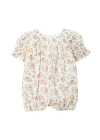 Mabel + Honey Audrey Flutter Sleeve Romper In Multi