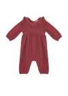 Mabel + Honey Autumn Romper In Red