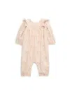 Mabel + Honey Baby Girl's Cinnamon Spice Print Romper In Pink