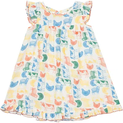 Mabel + Honey Babies'  Barnyard Babe Dress In Brown