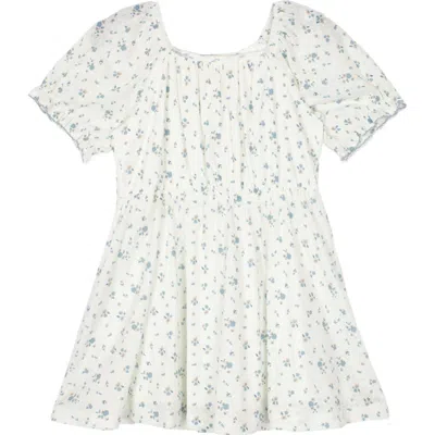Mabel + Honey Kids'  Bluebells Drop Shoulder Dress In Gray