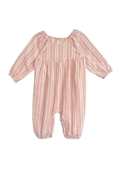 Mabel + Honey Babies'  Claire Romper In Pink