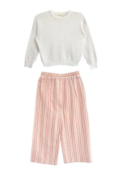 Mabel + Honey Babies'  Claire Two Piece Set In Orange