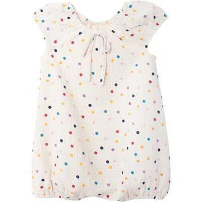Mabel + Honey Babies'  Confetti Cutie Cap Sleeve Romper In Multi
