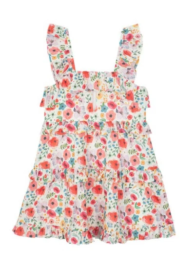 Mabel + Honey Kids'  Dancing Petals Dress In Multi