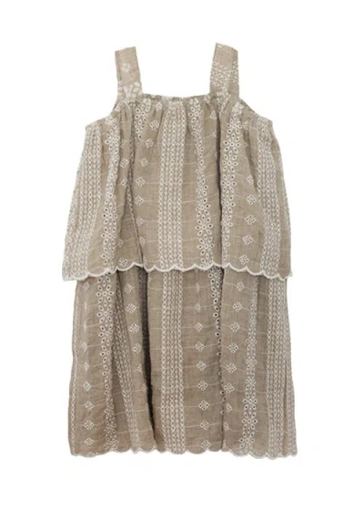Mabel + Honey Babies'  Espresso Sleeveless Dress In Brown