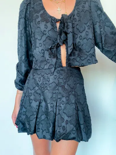 Mabel + Honey Floral Print Set In Blue