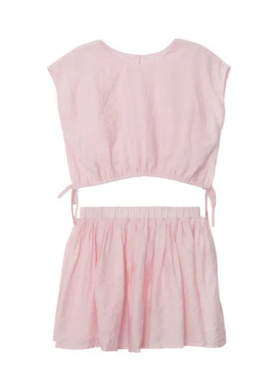 Mabel + Honey Kids'  Girlpop Dropshoulder Two Piece Set Pink