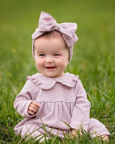 Mabel + Honey Kids' Heather Romper In Pink