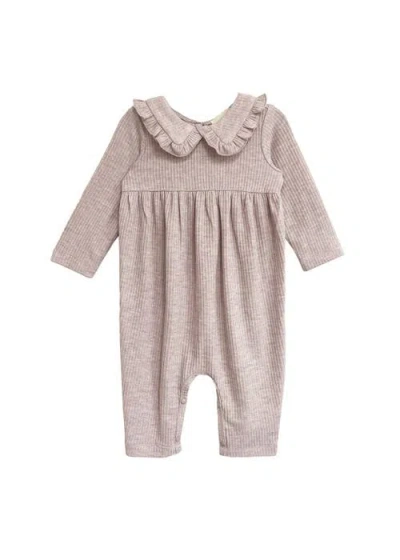 Mabel + Honey Babies'  Heather Romper In Neutral