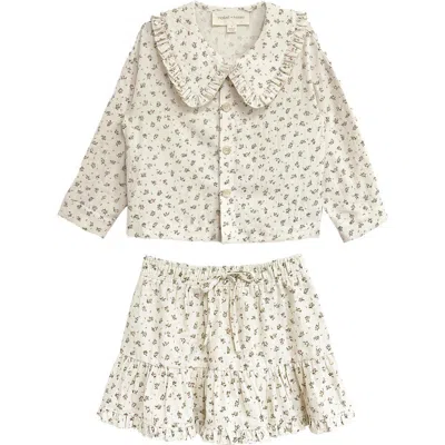 Mabel + Honey Babies'  Juliette Two Piece Set In White
