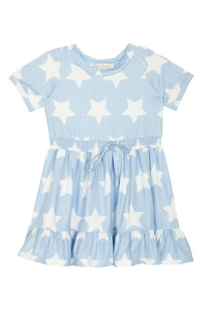 Mabel + Honey Kids' Star Print Dress In Blue