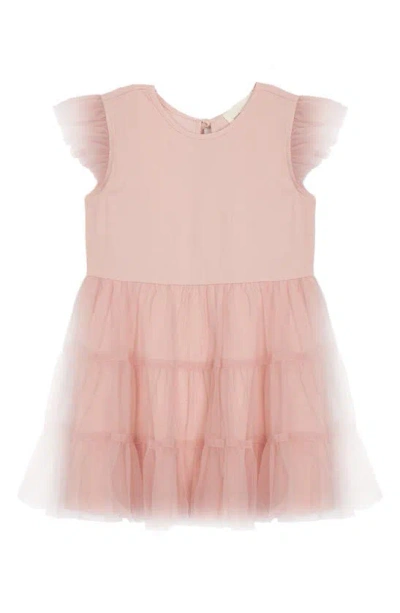 Mabel + Honey Kids' Tiered Tulle Dress In Pink