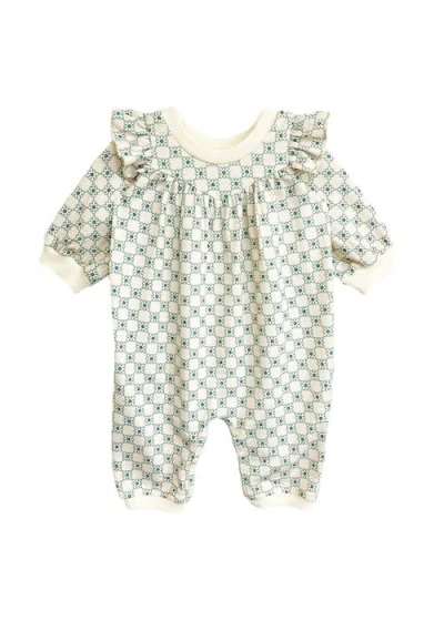 Mabel + Honey Babies'  Lillian Romper In Gray