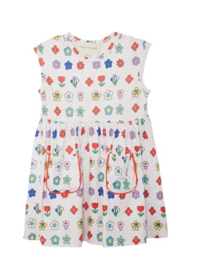 Mabel + Honey Kids'  Little Garden Parade Cap Sleeve Dress In Yellow