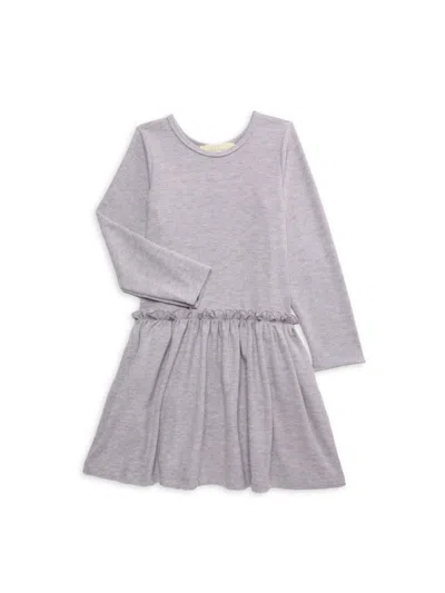 Mabel + Honey Kids' Little Girl's Drop Waist Romper In Grey