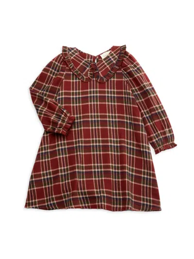 Mabel + Honey Kids' Little Girl's Grace Plaid Dress In Red