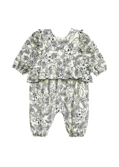 Mabel + Honey Babies'  Lucy Blue Romper