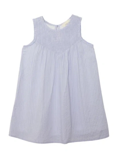 Mabel + Honey Babies'  Magnolia Sleeveless Dress In Blue