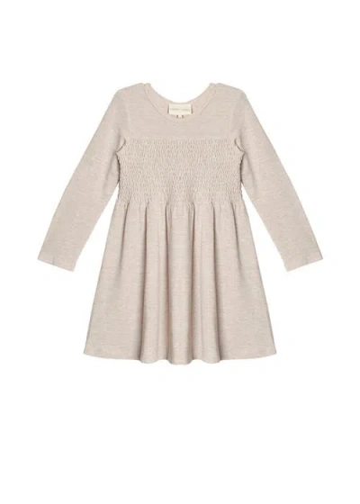 Mabel + Honey Kids'  Millie Natural Waist Dress In Gray