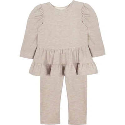 Mabel + Honey Kids'  Millie Two Piece Set In Neutral
