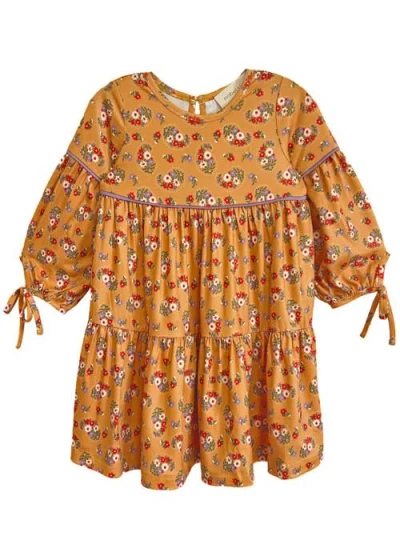 Mabel + Honey Kids'  Olivia Dress In Brown