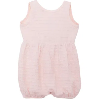 Mabel + Honey Babies'  Pink Cloud Sleeveless Romper In Gold