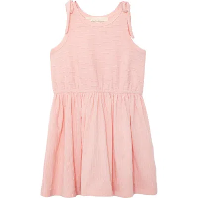 Mabel + Honey Kids'  Pinky Linky Sleeveless With Knot Detail Dress