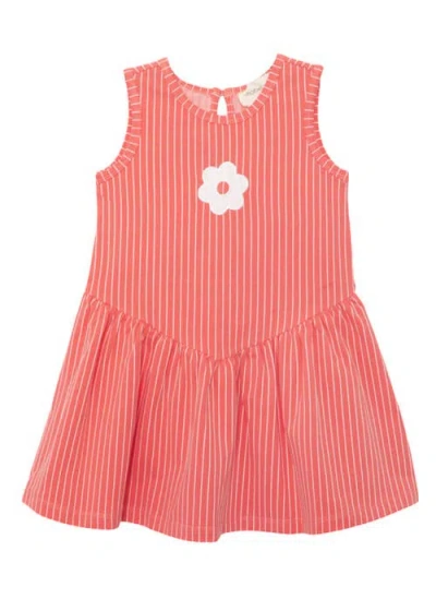 Mabel + Honey Babies'  Striped Blossom Sleeveless Dress In Blue
