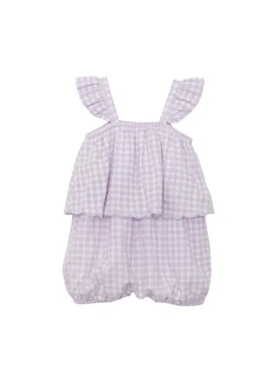 Mabel + Honey Babies'  Sugar Plum Sleeveless Romper In Purple