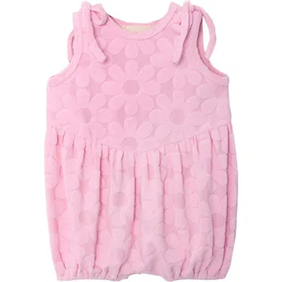 Mabel + Honey Babies'  Tilly Sleeveless With Knot Detail Romper In Pink