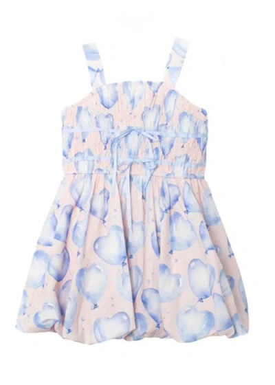 Mabel + Honey Kids'  Up And Away Sleeveless Dress In Blue