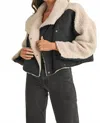 Mabel Kelly Oversized Fluffy Shearling Jacket In Black001