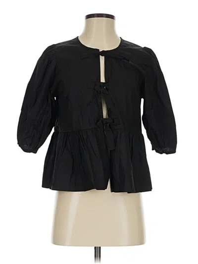 Pre-owned Mable 3/4 Sleeve Blouse In Black