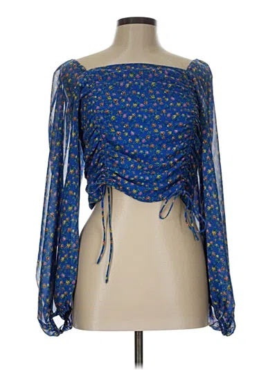 Pre-owned Mable 3/4 Sleeve Blouse In Blue