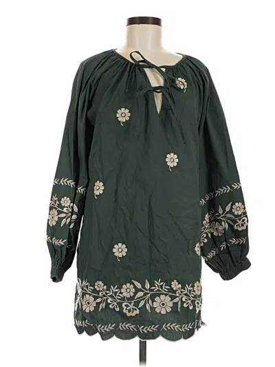 Pre-owned Mable 3/4 Sleeve Blouse In Green