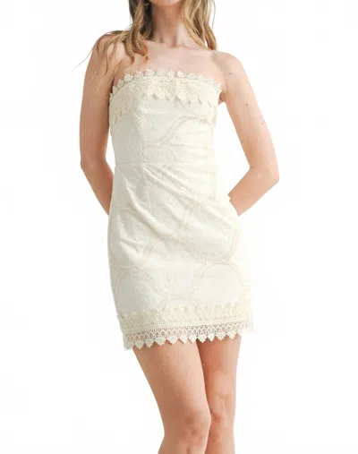 Mable Alexandra Mini Dress In Cream In White