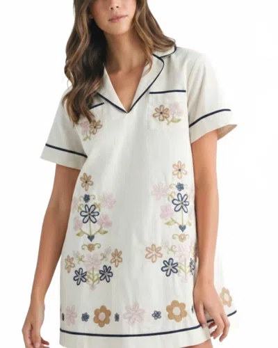 Mable All The Good Things Mini Dress In Oatmeal In White