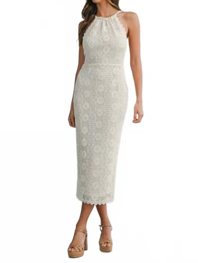 Mable April Midi Dress In White