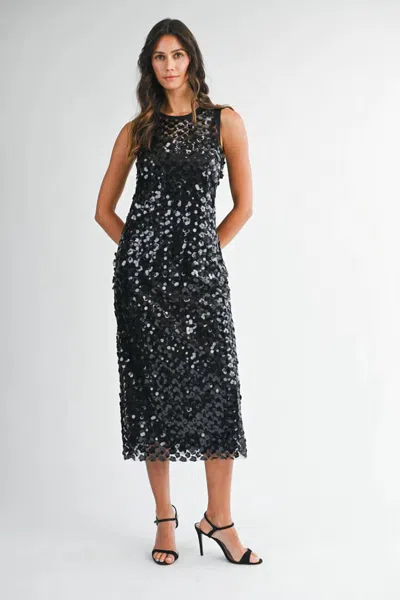 Mable Athena Midi Dress In Black